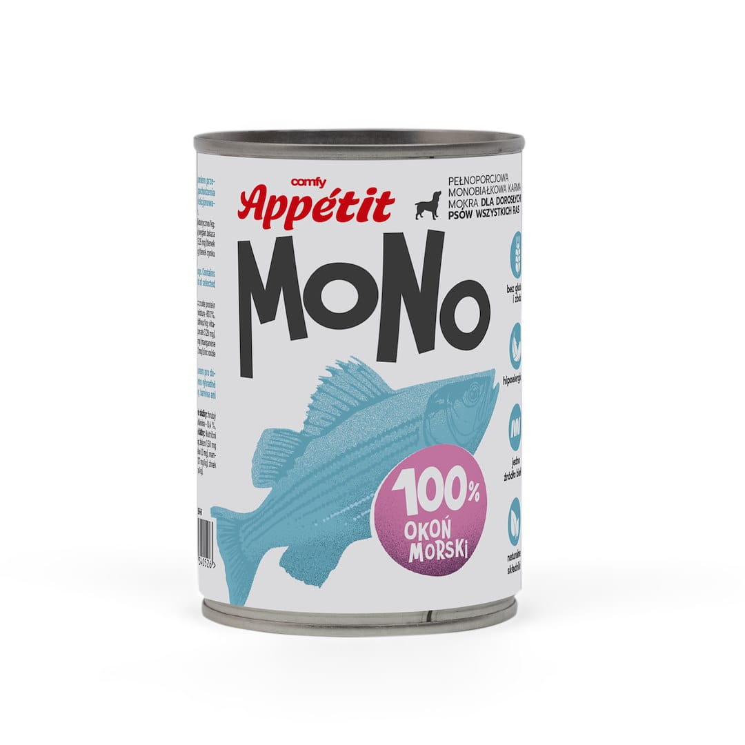 Comfy Appetit Mono Okoń Morski Monoproteinowa Karma Mokra Dla Psa Puszka 400g